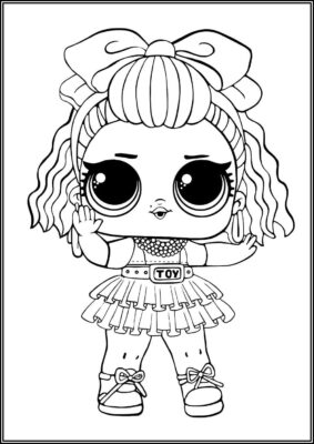 80s B B Lol Surprise Doll Coloring - TotalColoring.Com