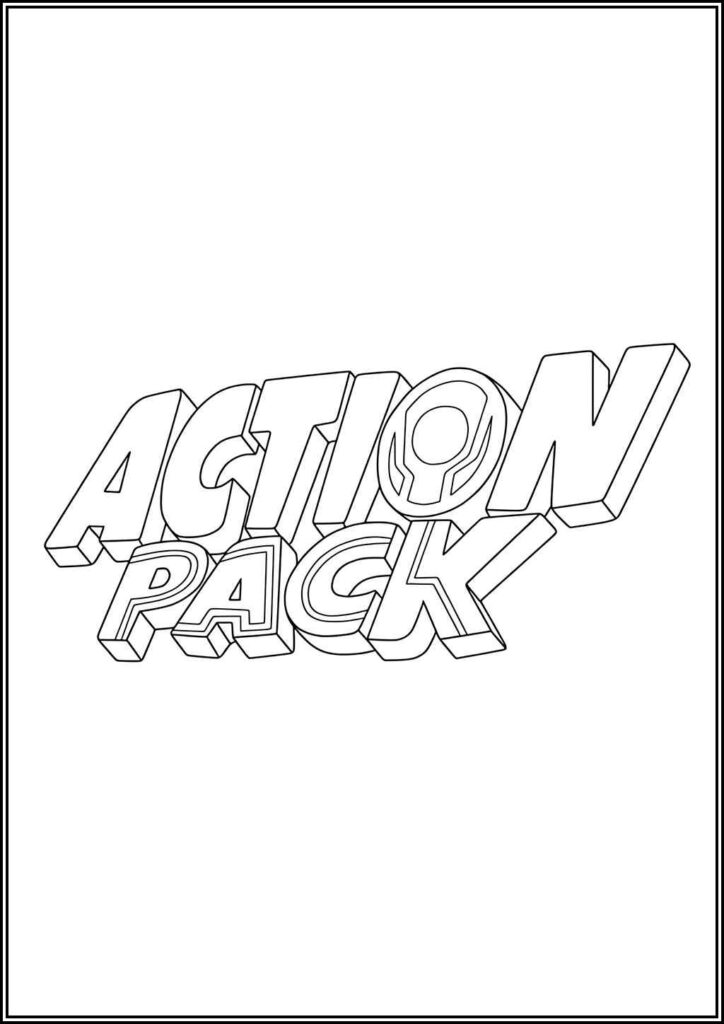 Action Pack Logo - TotalColoring.Com