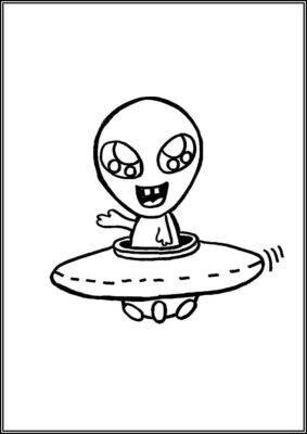 Adorable Alien Coloring - TotalColoring.Com