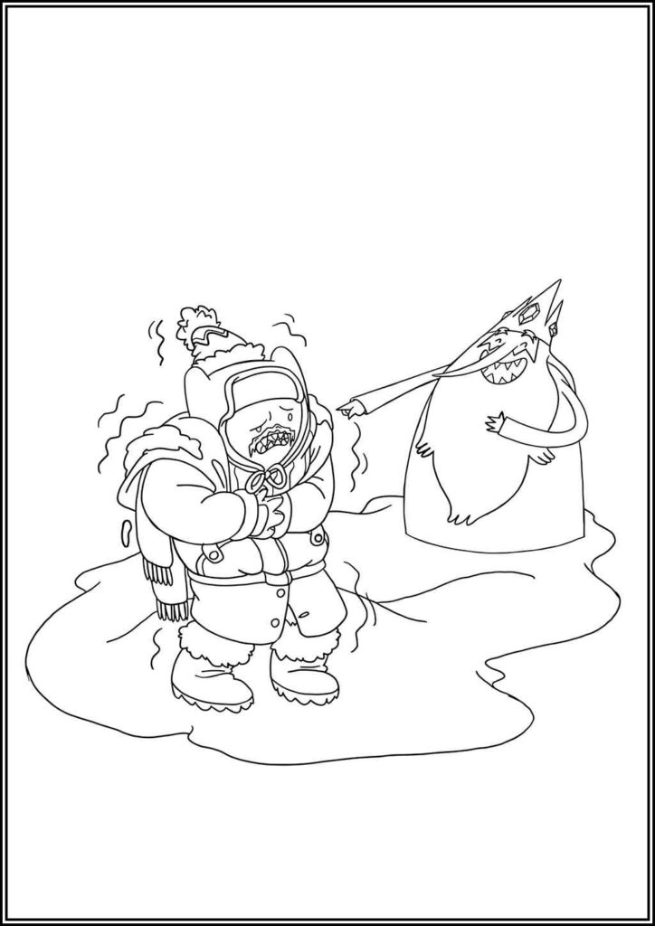 Adventure Time Ice King And Finn Coloring - TotalColoring.Com