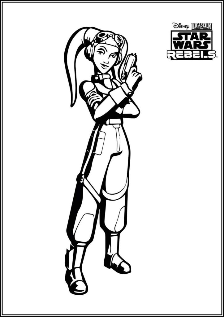 Ahsoka From Star Wars Rebels Coloring - TotalColoring.Com