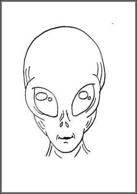 Alien Head Coloring - TotalColoring.Com