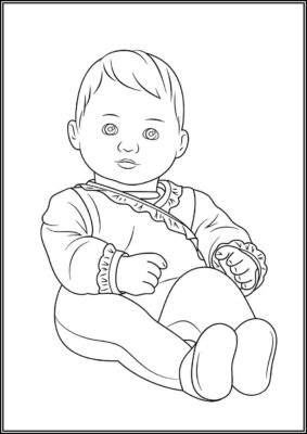 American Girl Baby Doll Coloring - TotalColoring.Com