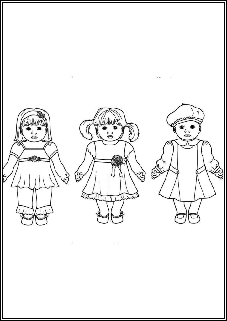 American Girl Dolls Coloring - TotalColoring.Com