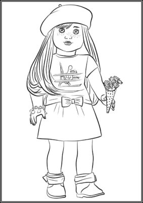 American Girl Grace Thomas Coloring - TotalColoring.Com