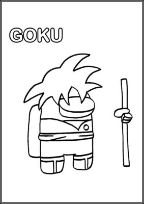 Among Us Goku Coloring - TotalColoring.Com