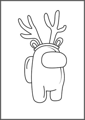 Among Us Reindeer Skin Coloring - TotalColoring.Com