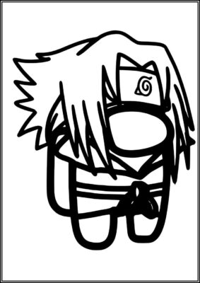 Among Us Sasuke Coloring - TotalColoring.Com