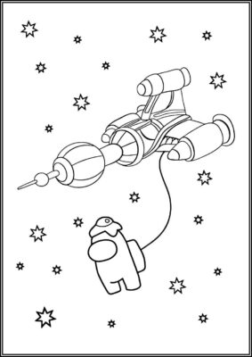 Among Us Spaceship Coloring - TotalColoring.Com