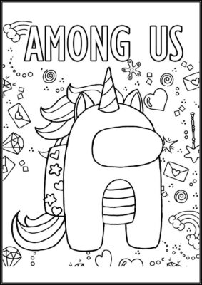 Among Us Unicorn Skin Coloring - TotalColoring.Com