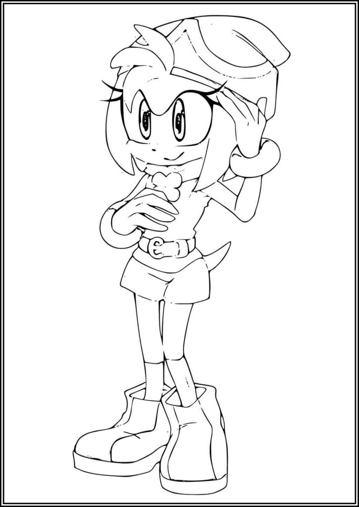 Amy Rose On Christmas Coloring - TotalColoring.Com