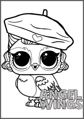 Angel Wings Lol Surprise Pets Coloring - TotalColoring.Com