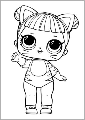 Baby Cat Lol Surprise Doll Coloring - TotalColoring.Com