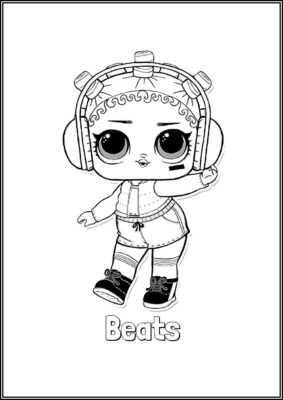 Beats Lol Surprise Doll Coloring - TotalColoring.Com