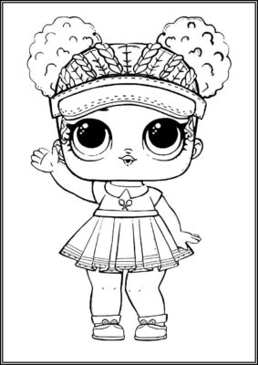 Court Champ Lol Surprise Doll Coloring - TotalColoring.Com