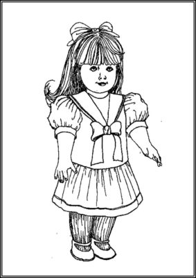 Cute American Girl Coloring - TotalColoring.Com