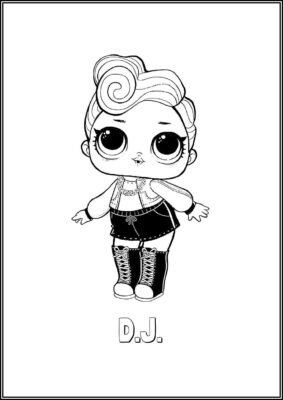 D J Lol Surprise Doll Coloring - TotalColoring.Com