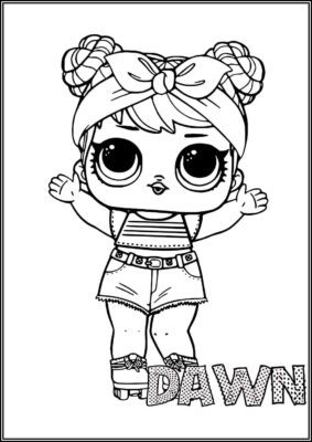 Dawn Lol Surprise Doll Coloring - TotalColoring.Com