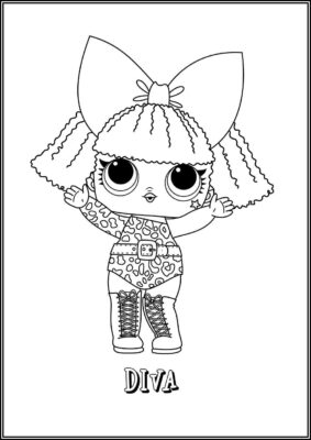 Diva Lol Surprise Doll Coloring - TotalColoring.Com