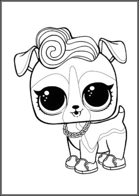 Dj K9 Lol Pets Coloring - TotalColoring.Com