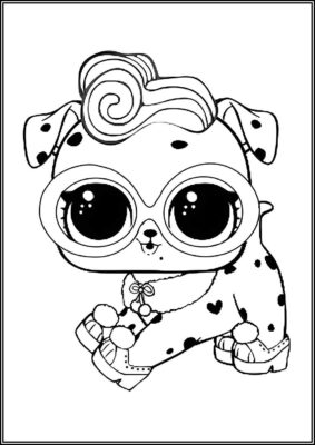 Dollmatian Lol Surprise Pets Coloring - TotalColoring.Com