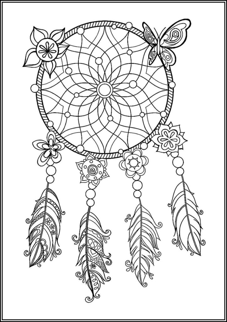 Dream Catcher Aesthetic Coloring - TotalColoring.Com