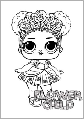 Flower Child Lol Surprise Doll Coloring - TotalColoring.Com