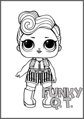 Funky Qt Lol Surprise Doll Coloring - TotalColoring.Com