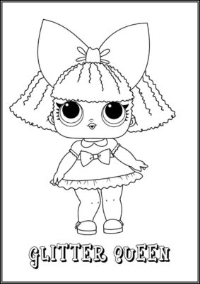 Glitter Queen Lol Surprise Doll Coloring - TotalColoring.Com