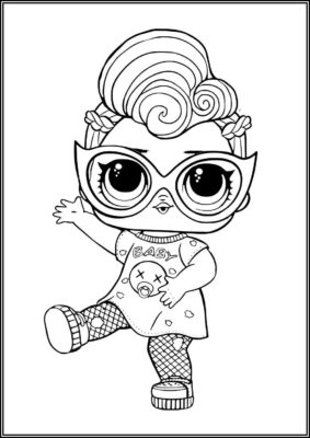 Grunge Grrrl Lol Surprise Doll Coloring - TotalColoring.Com