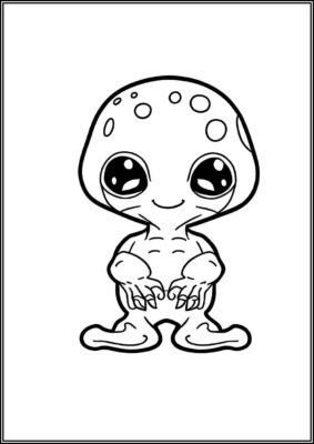 Happy Alien Coloring - TotalColoring.Com