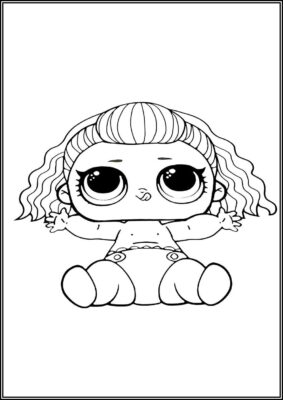 Lil 80s B B Lol Doll Coloring - TotalColoring.Com