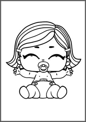 Lil As If Baby Lol Doll Coloring - TotalColoring.Com