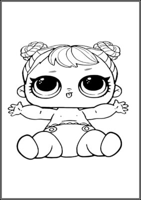 Lil Babe In The Woods Lol Doll Coloring - TotalColoring.Com