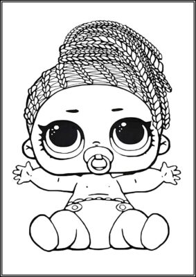 Lil Bling Queen Lol Doll Coloring - TotalColoring.Com