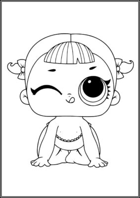 Lil Cheer Captain Lol Baby Coloring - TotalColoring.Com