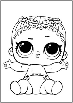 Lil Coconut Q T Lol Surprise Doll Coloring - TotalColoring.Com