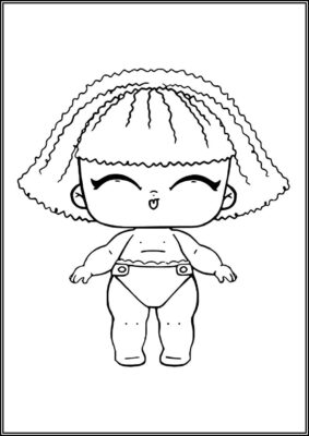 Lil Glitter Queen Lol Baby Coloring - TotalColoring.Com