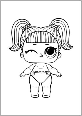 Lil Kansas Q T Lol Doll Coloring - TotalColoring.Com