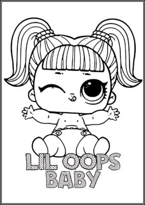 Lil Oops Baby Lol Doll Coloring - TotalColoring.Com