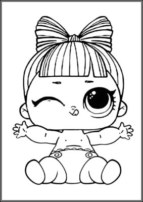 Lil P H D B B Lol Surprise Doll Coloring - TotalColoring.Com