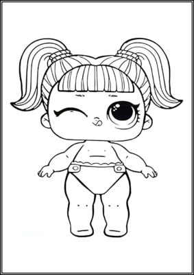 Lil Yang Q T Lol Doll Coloring - TotalColoring.Com