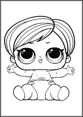 Lil Yin B B Lol Doll Coloring - TotalColoring.Com