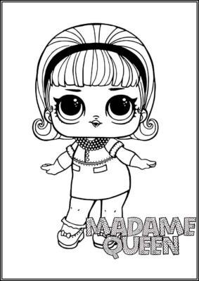 Madame Queen Lol Surprise Doll Coloring - TotalColoring.Com