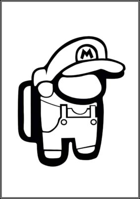 Mario Among Us Coloring - TotalColoring.Com