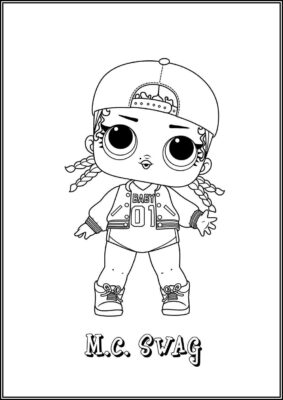 Mc Swag Lol Surprise Doll Coloring - TotalColoring.Com