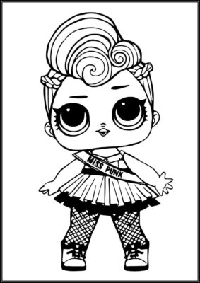 Miss Punk Lol Surprise Doll Coloring - TotalColoring.Com