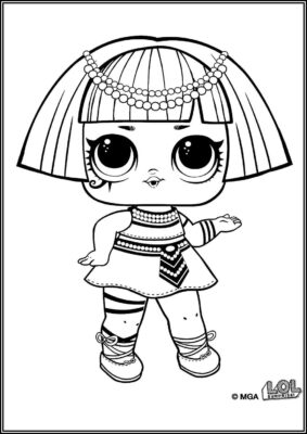 Pharaoh Babe Lol Surprise Doll Coloring - TotalColoring.Com