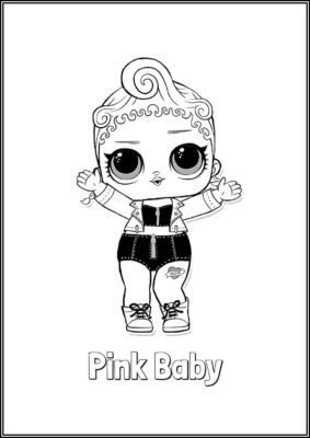 Pink Baby Lol Surprise Doll Coloring - TotalColoring.Com