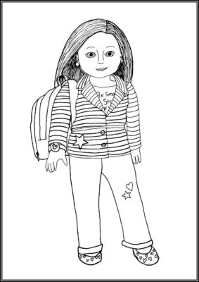 Print American Girl Coloring - TotalColoring.Com